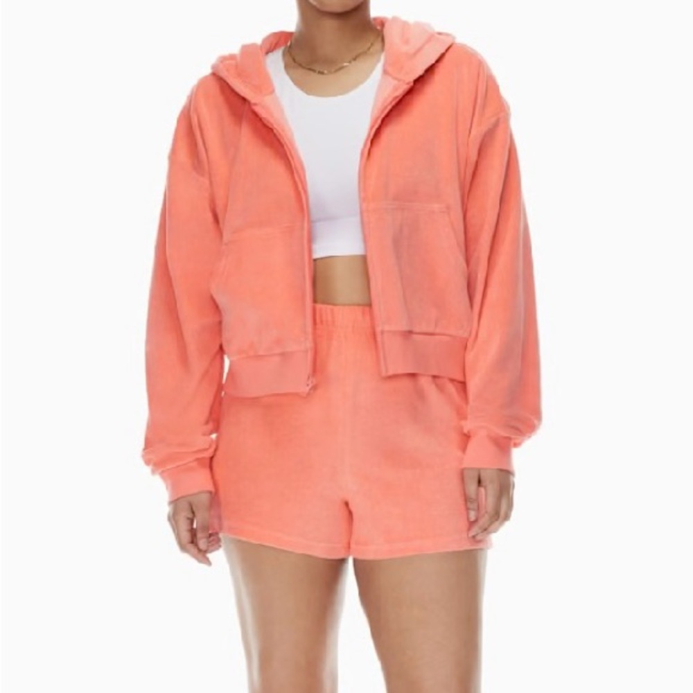 TNA Peach Towel Terry Hoodie